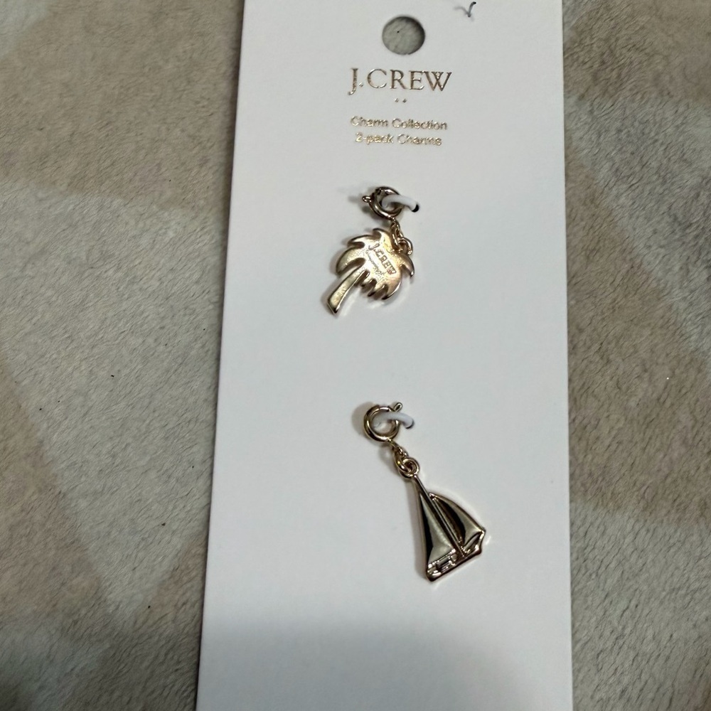 J crew sailboat and palm tree charms